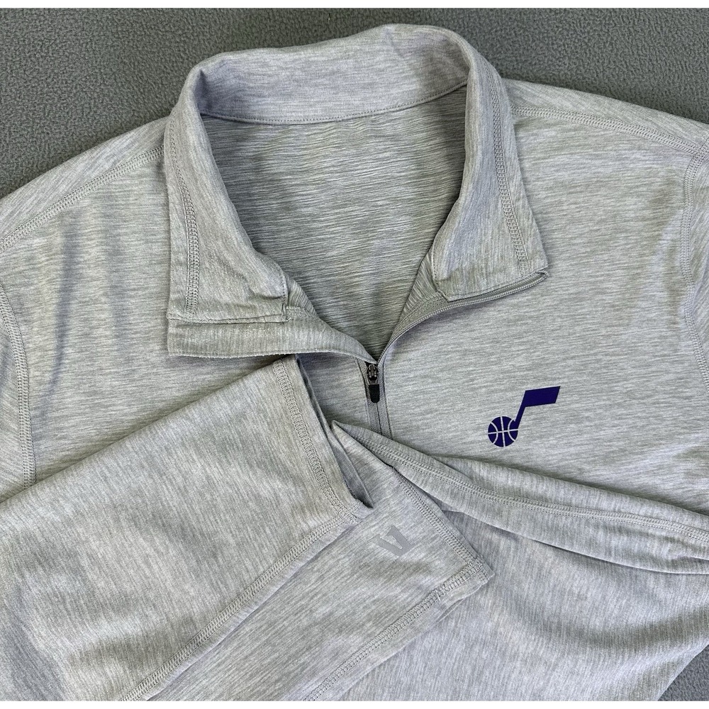 Utah‎ Jazz Vuori Shirt Medium Grey Ease Performance Half Zip 2.0 NBA Golf